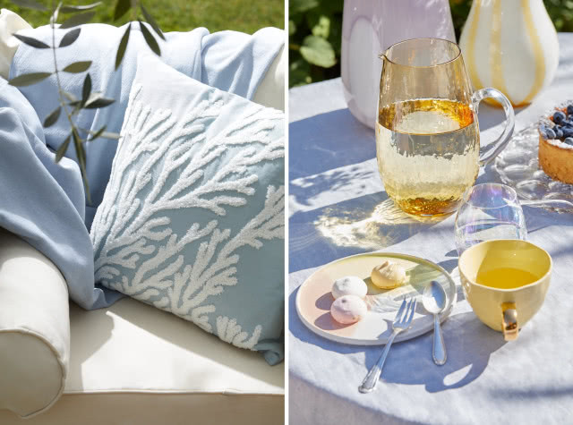 Pastelowe dodatki na balkon