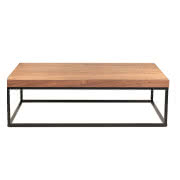 Stolik kawowy Prairie, 120x75 cm, orzech włoski, nogi czarne