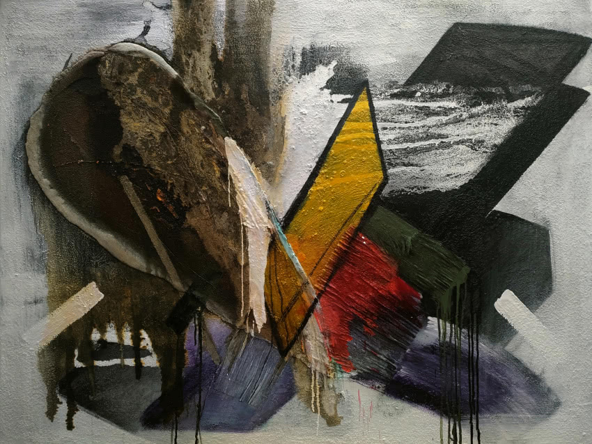 Michał Jamioł, bez tytułu, akryl, olej,...