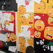 Prace plastyczne dzieci uczestniczących w...