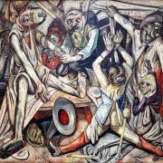 Erich Heckel, "Autoportret przy sztalugach"....