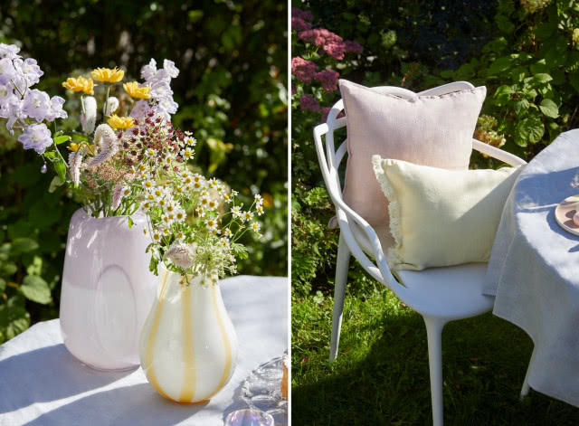 Pastelowe dodatki na balkon