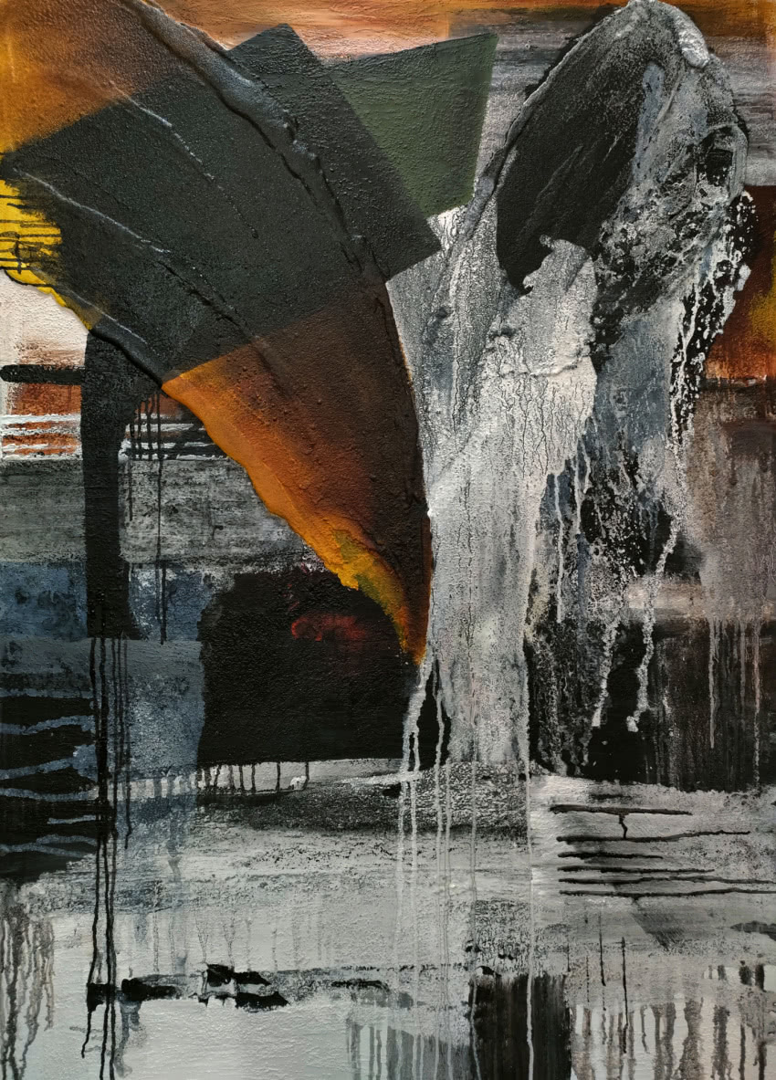 Michał Jamioł, bez tytułu, akryl, olej,...