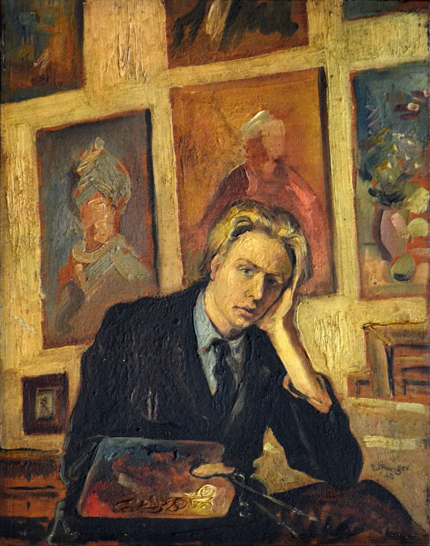 Wojciech Fangor, Autoportret, 1942, olej na...