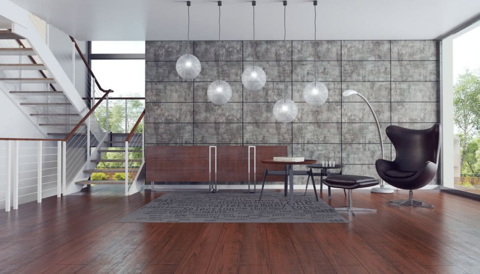 Kamień i beton na ścianie - megatrend wnętrzarski