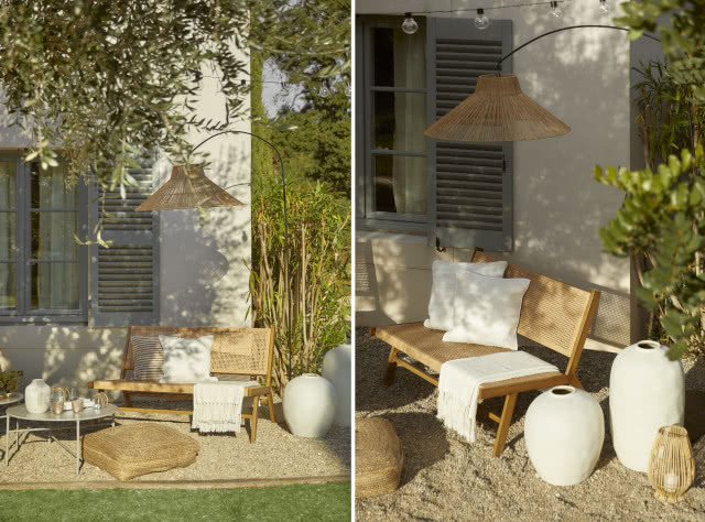 balkon taras w stylu boho