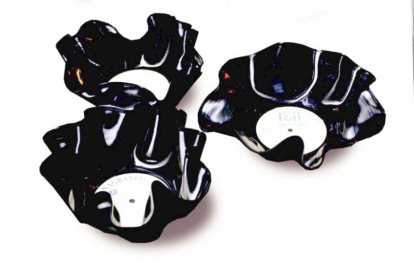 Patery z płyt winylowych według pomysłu Oli...