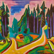 Erich Heckel, "Autoportret przy sztalugach"....