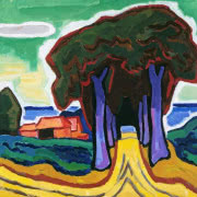 Erich Heckel, "Autoportret przy sztalugach"....