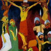 Erich Heckel, "Autoportret przy sztalugach"....