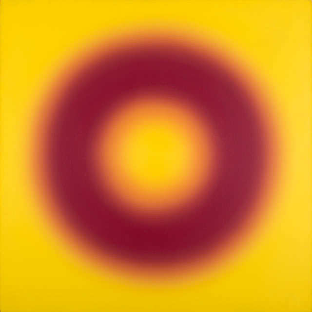 Wojciech Fangor, MA 32, 1971, płótno, 142 x 142 cm, kolekcja prywatna 