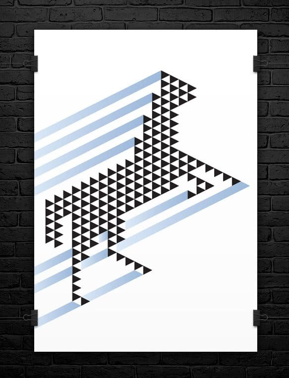 Paweł Nowik Nowicki, "Ein pferd", plakat, 2012