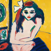 Erich Heckel, "Autoportret przy sztalugach"....