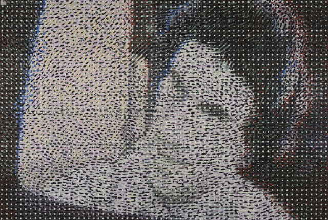 Wojciech Fangor, Kosiński, 1980, olej na płótnie, 117 × 172 cm, kolekcja prywatna 