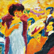 Erich Heckel, "Autoportret przy sztalugach"....