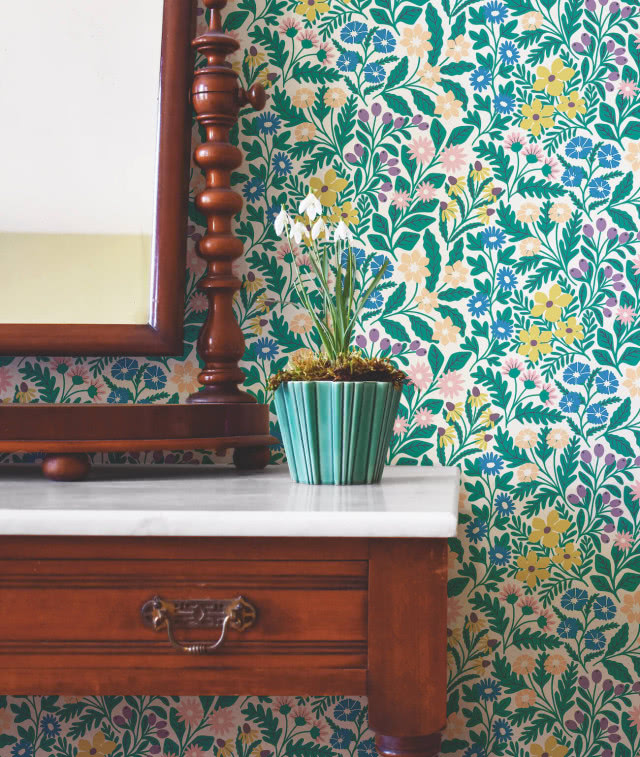 Tapeta w „łączkę”