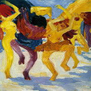 Erich Heckel, "Autoportret przy sztalugach"....