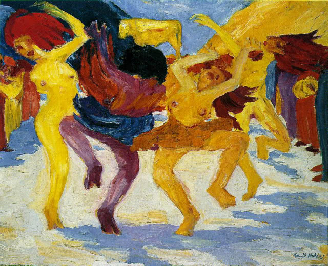 taniec Emil Nolde - przykład malarstwa ekspresjonistycznego