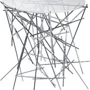 Stolik Rythme, zrobiony ze szkła i stali...