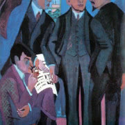 Erich Heckel, "Autoportret przy sztalugach"....