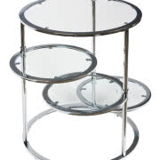 Stolik Rythme, zrobiony ze szkła i stali...