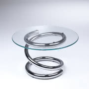 Stolik Rythme, zrobiony ze szkła i stali...