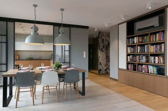 Zdjęcie aneksu kuchennego w nowoczesnym mieszkaniu