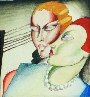 Tamara Łempicka, obraz "Dwie przyjaciółki", ok 1924 r.