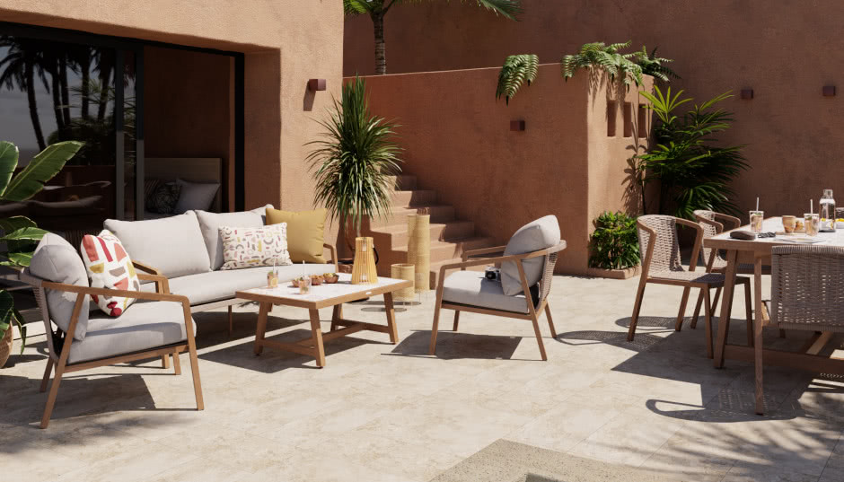 Taras w stylu new moroccan