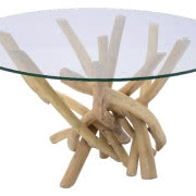 Stolik Rythme, zrobiony ze szkła i stali...