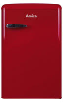 Czerwona lodówka w stylu retro, Amica