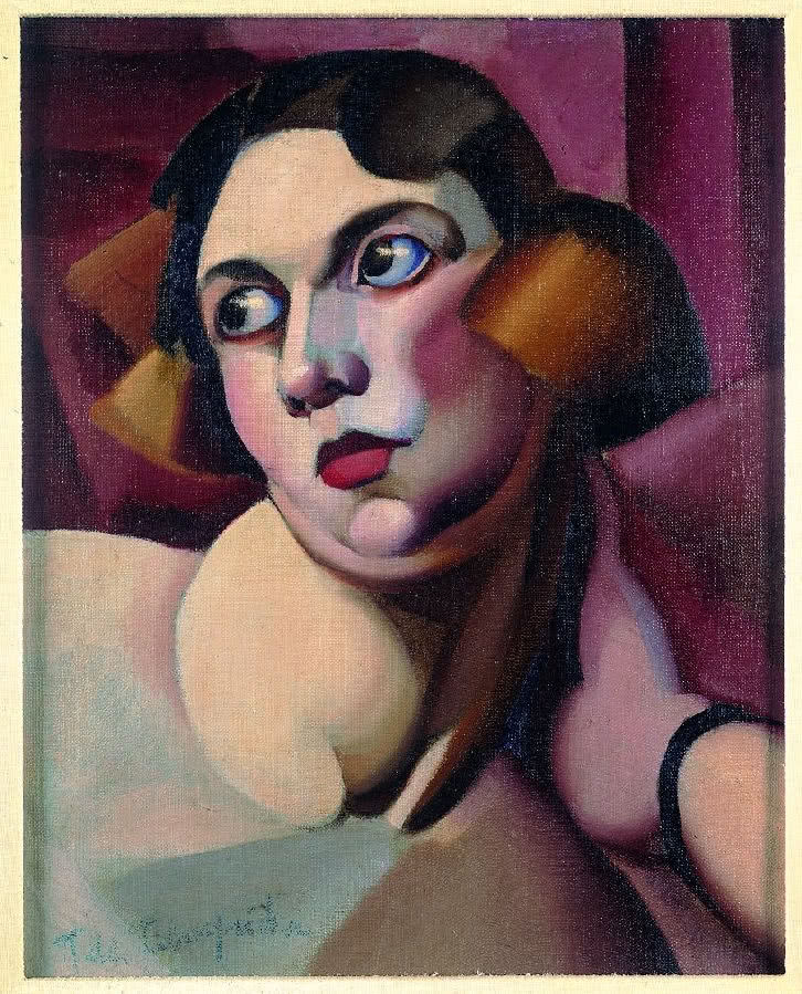 Tamara Łempicka, "Różowe tło" lub "Portret Bibi...