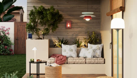 Lampa Palmar - sprytne oświetlenie salonu pod chmurką