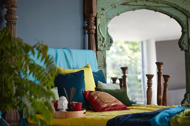 Wykonana na kursie Educoncept stylizacja sypialni