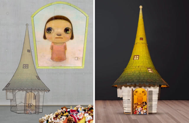 praca instalacja - zielony domek