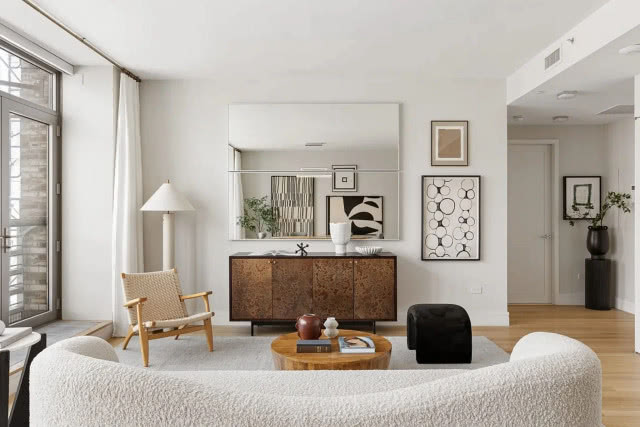warm minimalism salon