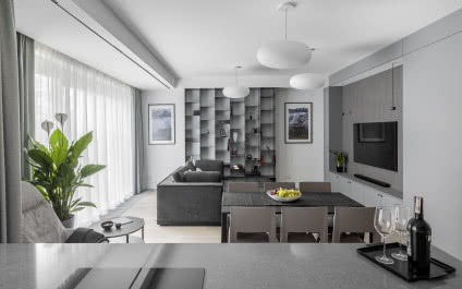 Spokojny oddech Arktyki - wnętrze inspirowane krajobrazem Spitsbergenu