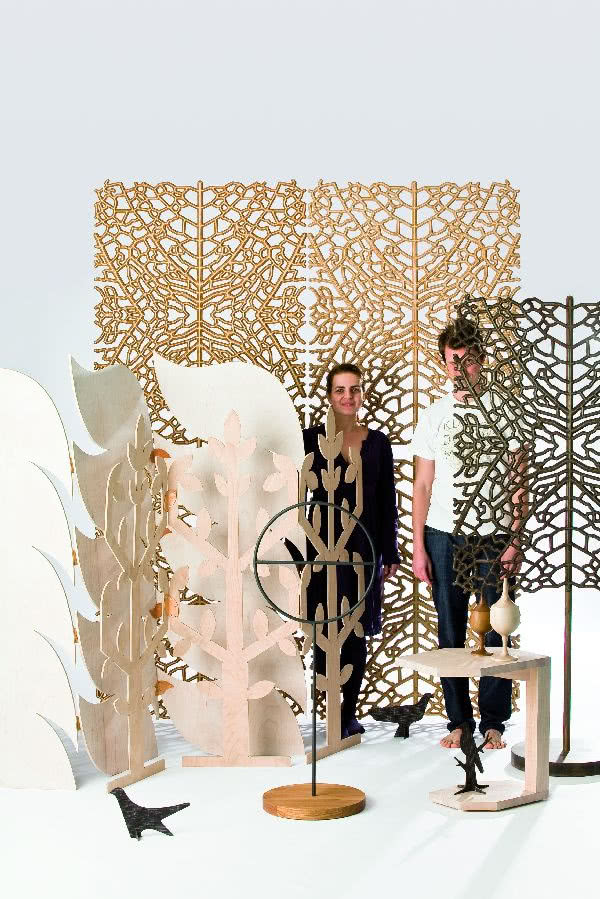 Eva Polachová i Marcel Mochal wśród parawanów i...