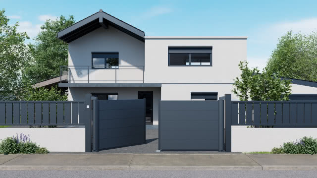 otwarta brama wjazdowa do domu