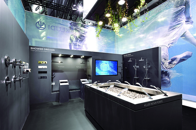 Stoisko Kludi podczas targów ISH we Frankfurcie