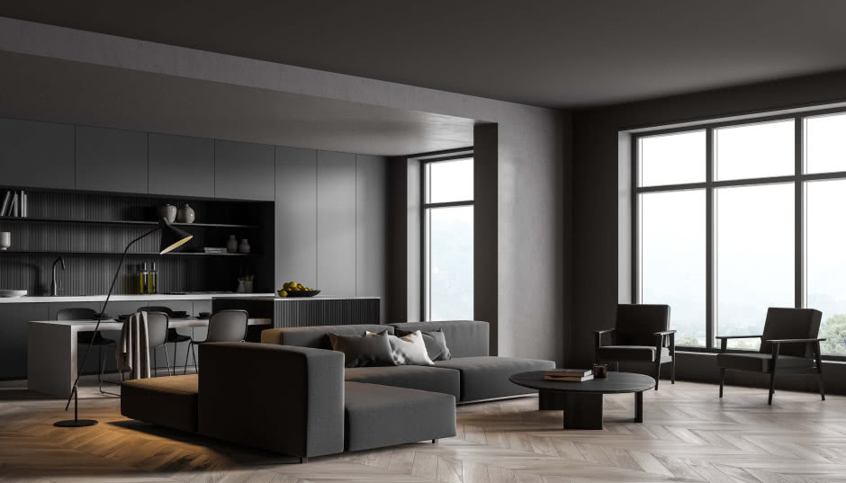 Czarny sufit w salonie, łazience, sypialni - jak stosować ciemny kolor sufitu we wnętrzach? 