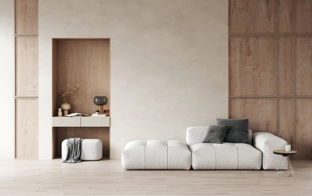 płyty wielkoformatowe na ścianie