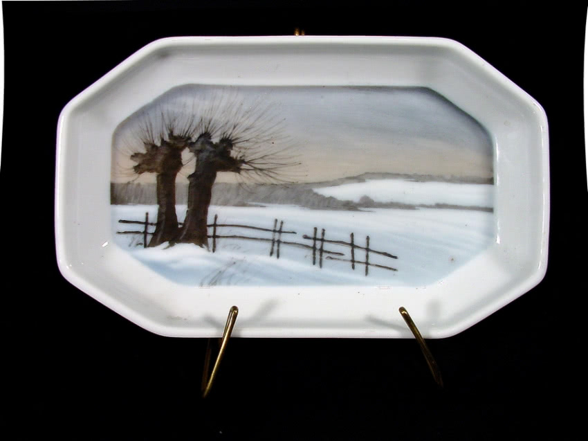 Miseczka z zimowym pejzażem (ok. 1910),...