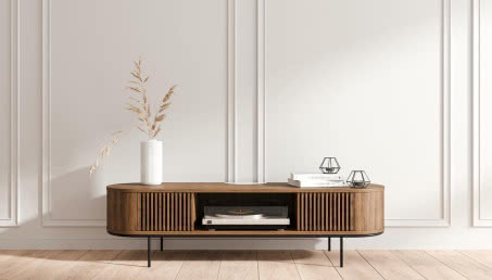 Meble ryflowane - moda na trójwymiarowe wzornictwo