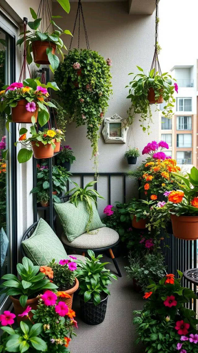 balkon cały w kwiatach 