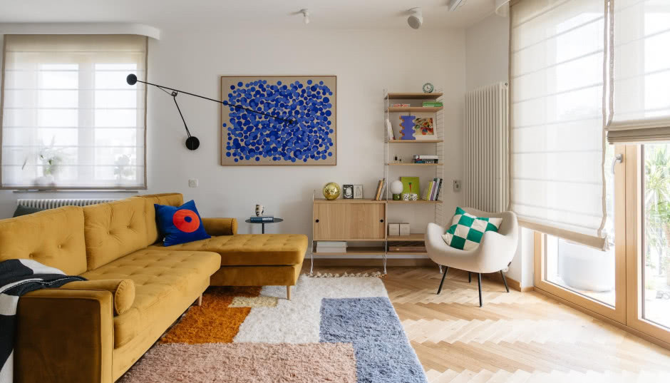 Wygodne krakowskie mieszkanie w ciepłych kolorach. Tu chce się żyć!