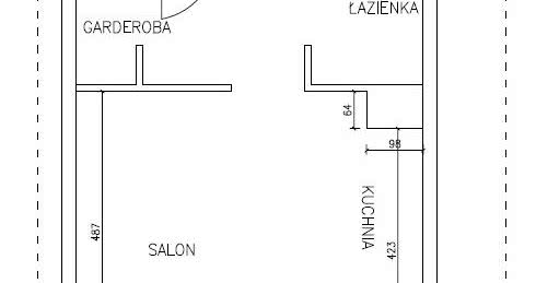 Podział pomieszczenia na salon i aneks kuchenny