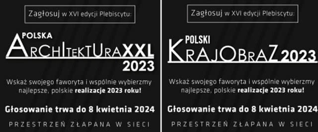 Zagłosuj w Plebiscycie Polska Architektura 2023! Wybierz najlepszą realizację architektoniczną minionego roku.