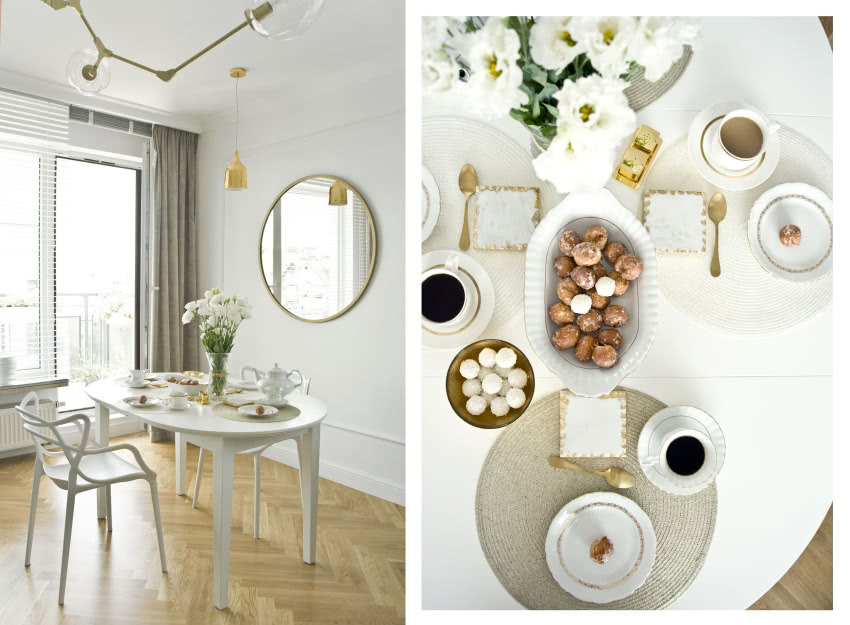 Klasyczny parkiet ułożony w kształcie jodełki...