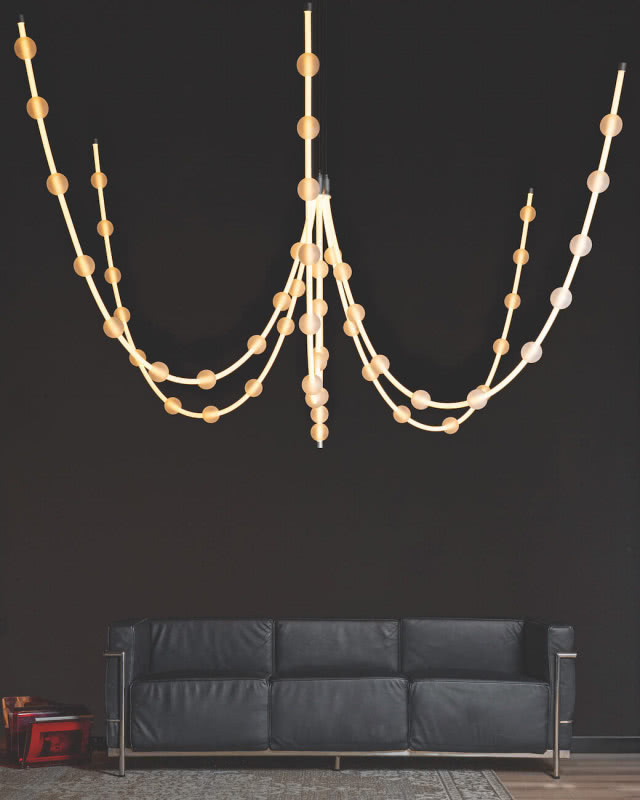 lampa żyrandol szklany Mariska